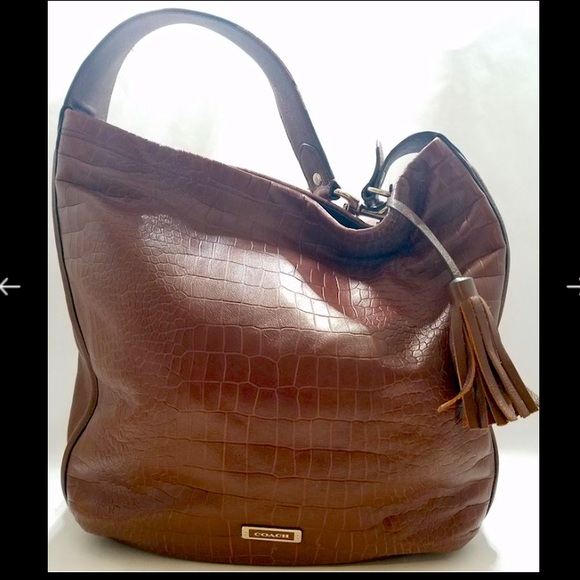 Coach Mocha Leather Shoulder Bag - Picture 3 of 16